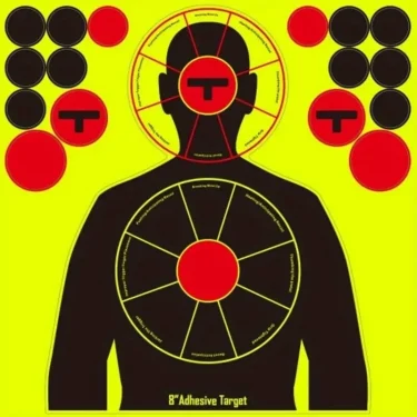 Yüksek Görünürlüklü Reaktif Atış Hedef Kağıdı 8 - Kendinden Yapışkanlı 2 li Paket