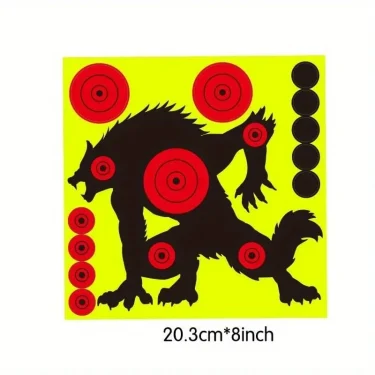 Yüksek Görünürlüklü Reaktif Atış Hedef Kağıdı 8 - Kendinden Yapışkanlı 2 li Paket