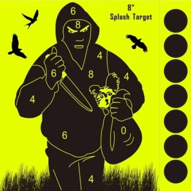 Yüksek Görünürlüklü Reaktif Atış Hedef Kağıdı 8 - Kendinden Yapışkanlı 2 li Paket