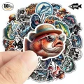 Dış Mekan Balıkçılık Grafiti Sticker Su Geçirmez Sticker - 12 Adet