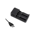 Hwd 2li Pil Şarj Cihazı 3.7V Li-Ion HD-8991B 18650-26650-10440- Entegre USB Kablolu