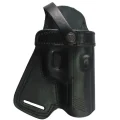 YT Hobby Middle Belt Deri Tabanca Kılıfı Sağ El - Siyah