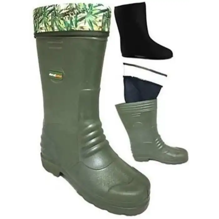 Akınal Bella Haki Termal Çoraplı Su Geçirmez Eva Çizme