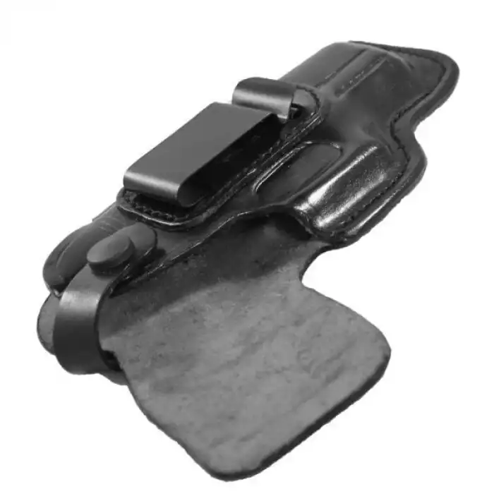 Belt Maşalı Altı Kapalı Deri Tabanca Kılıfı Sağ El - Siyah