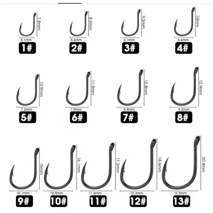 Camorex 9937 Delikli Karbon Çapraz Olta İğne / 50 Adet