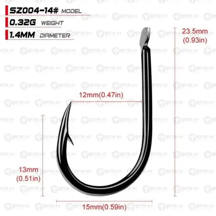 Camorex Iseama Karbon Çelik Siyah Nikel Olta İğnesi / 50 Adet