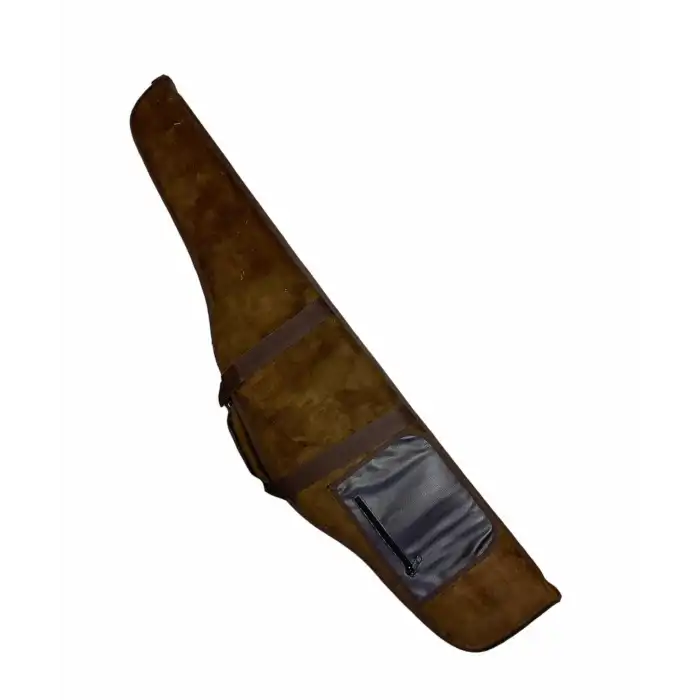 Çetin Av Lüks Dürbünlü Tüfek Kılıfı Süet Kahverengi 105 Cm