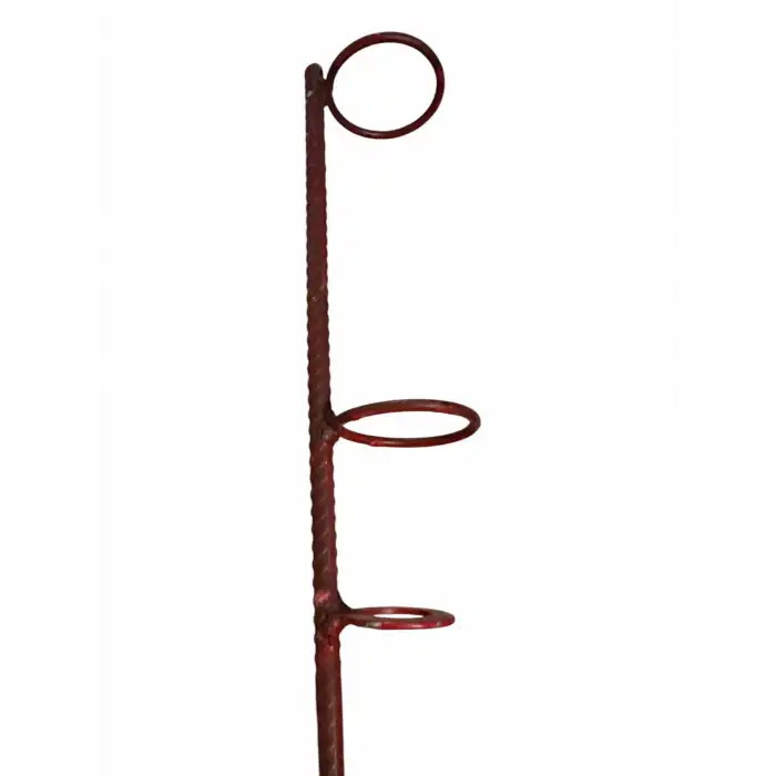 Çetin Av Metal Kamış Dayama Donatı Demiri Kırmızı / 50cm