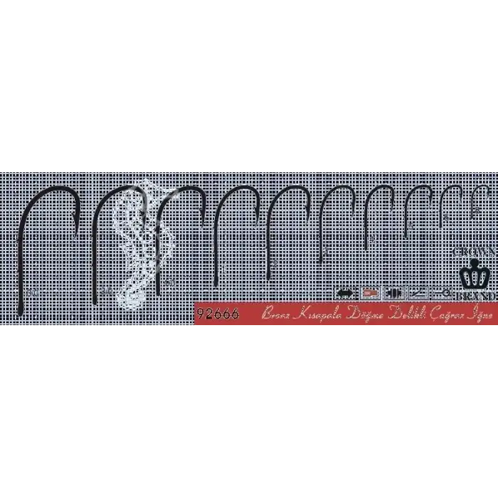 Crown 92666 Brownz Delikli Olta İğnesi 100 Adet