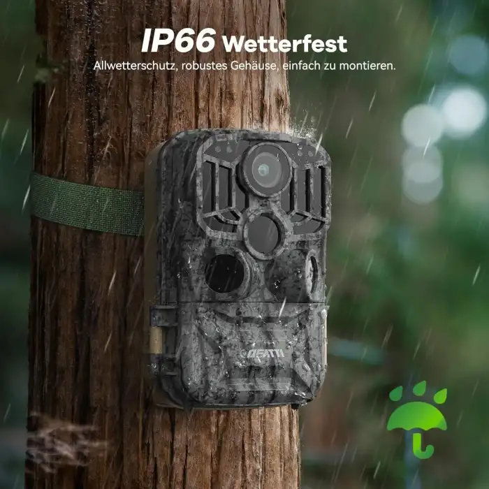 DEATTI Trail Fotokapan, 48 MP Fotoğraf ve 4K Video, 30m Gece Görüşlü, Su Geçirmez, Ultra Geniş Açılı Av Kamerası