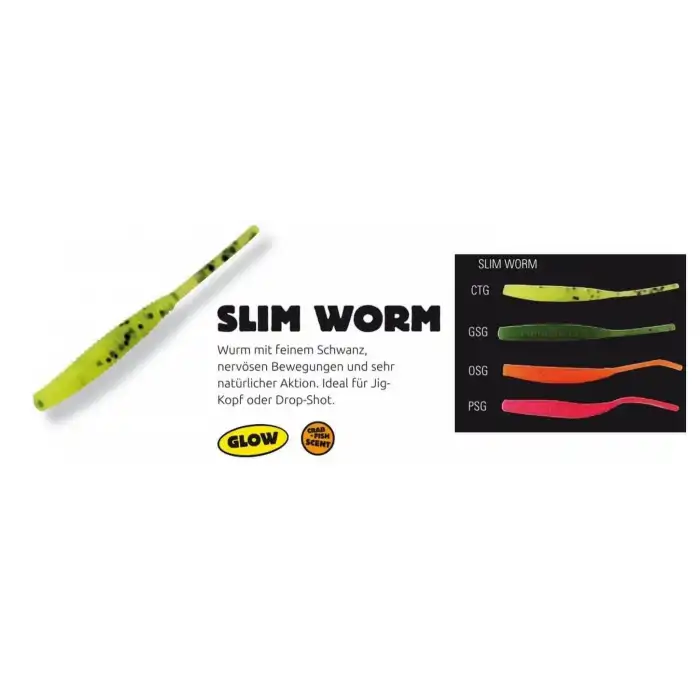Hart Rock - Street Slim Worm 50mm GSG Suni Yem Glow GSG