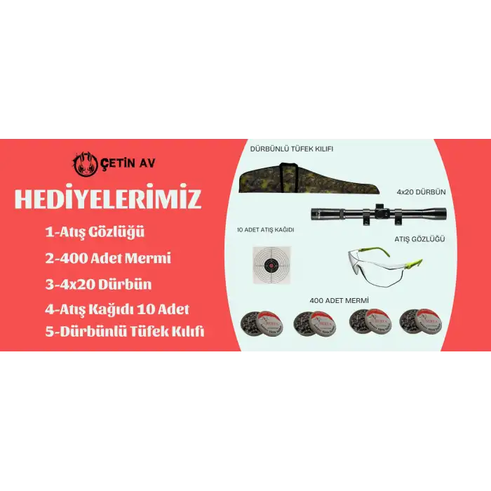 Hatsan Turcar Air Tact PD Havalı Tüfek 5.5mm (Bronz Paket)