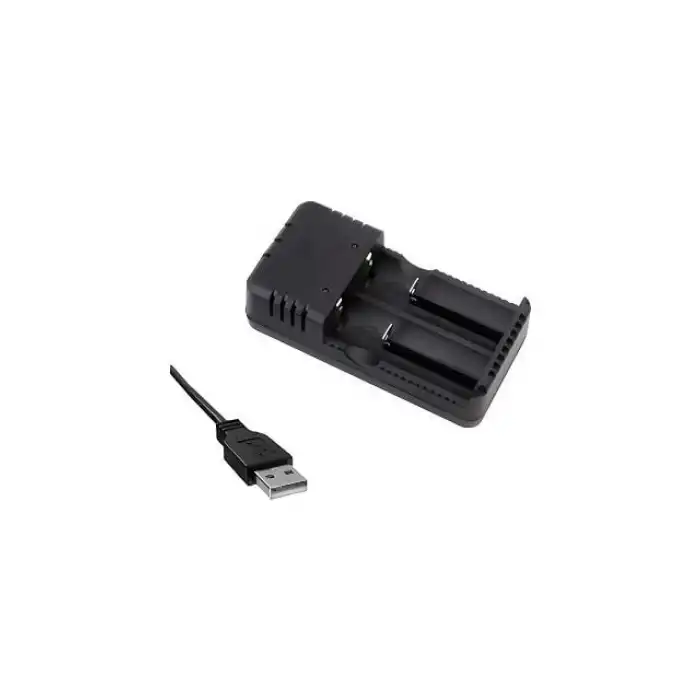 Hwd 2li Pil Şarj Cihazı 3.7V Li-Ion HD-8991B 18650-26650-10440- Entegre USB Kablolu