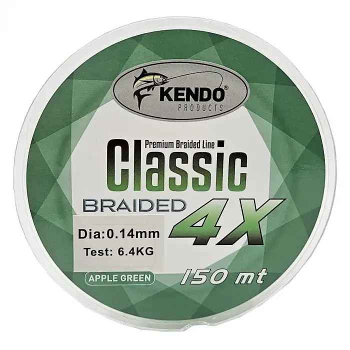 Kendo Classic 4x Örgü İp Olta Misinası Apple Green 150m