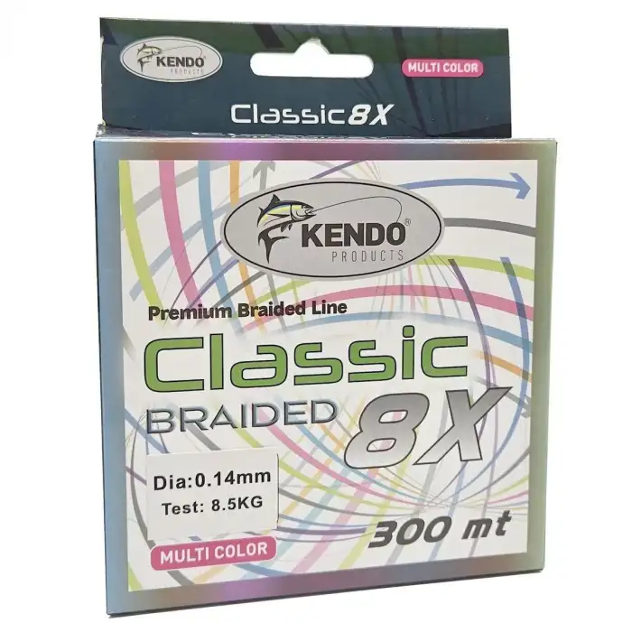Kendo Classic 8x Örgü İp Olta Misinası Multicolor 300m