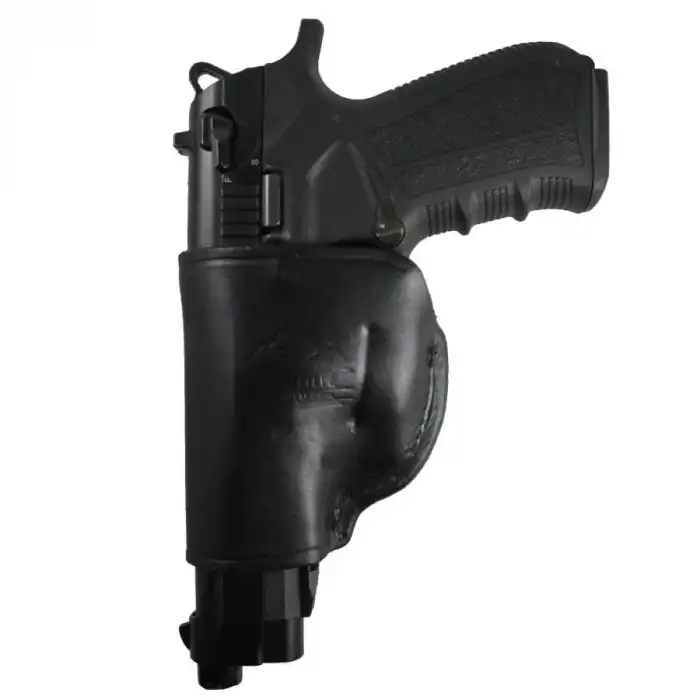 Mini Spor Maşalı Belt Deri Tabanca Kılıfı Sağ/Sol El - Siyah