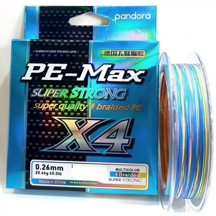 Pandora Pe-Max 4x Örgü İp Olta Misinası Multicolor 300m