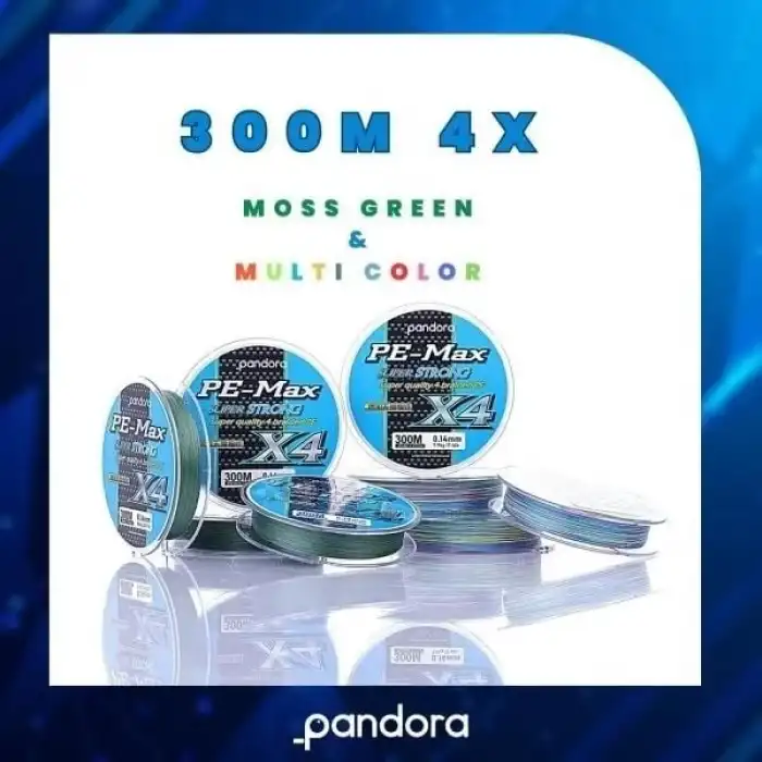 Pandora Pe-Max 4x Örgü İp Olta Misinası Multicolor 300m