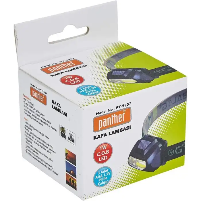 Panther PT-5907 Kafa Lambası - Pilli