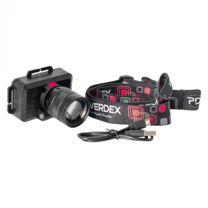 Powerdex Usb Şarjlı Zoom Led Kafa Lambası PD-7772 / 12W