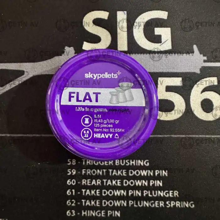 SKY PELLETS Flat Heavy 15,43 gr Saçma 5,5 mm / 125 Adet