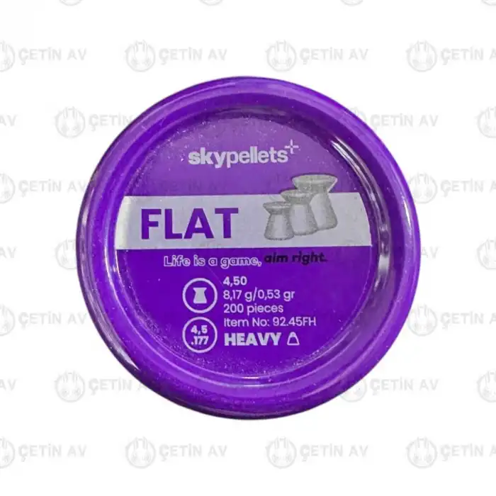 SKY PELLETS Flat Heavy 8,17 gr Saçma 4,5 mm / 200 Adet