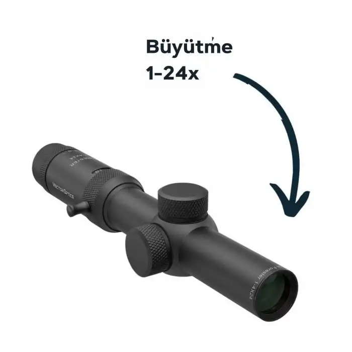 Vector Optics SCOC-28 Forester JR 1-4x24 SFP Tüfek Dürbünü