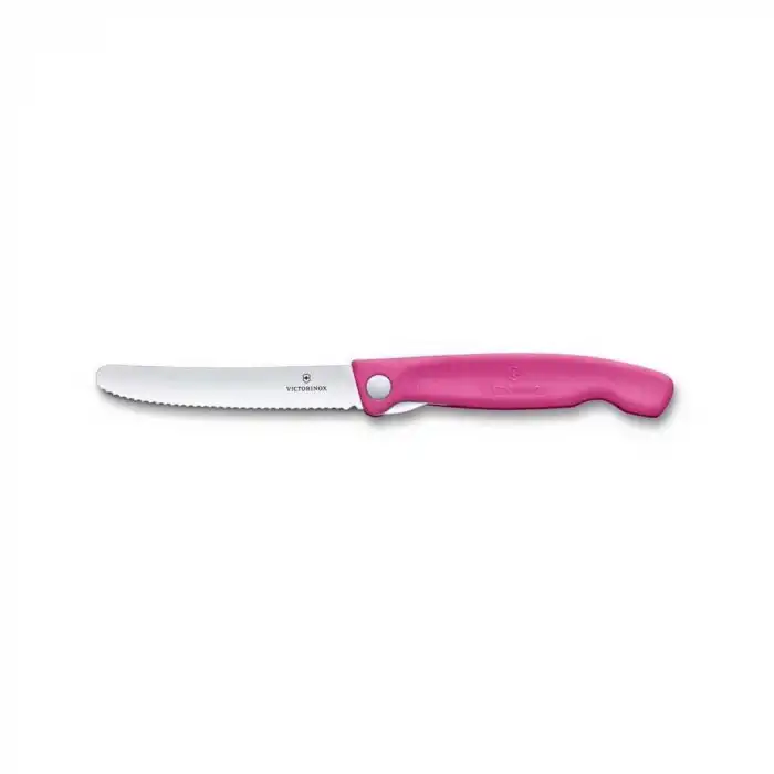 Victorinox 11cm Katlanır Domates Bıçağı Pembe 6.7836.F5B