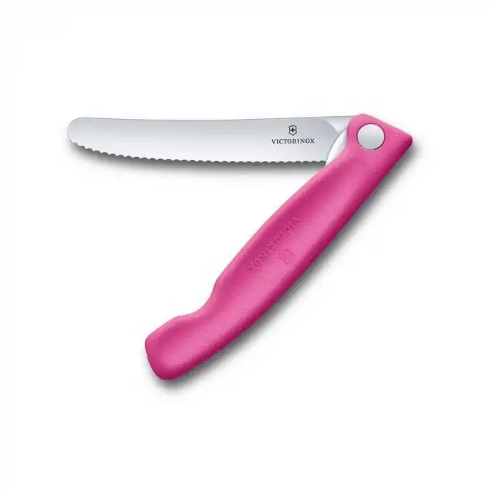 Victorinox 11cm Katlanır Domates Bıçağı Pembe 6.7836.F5B