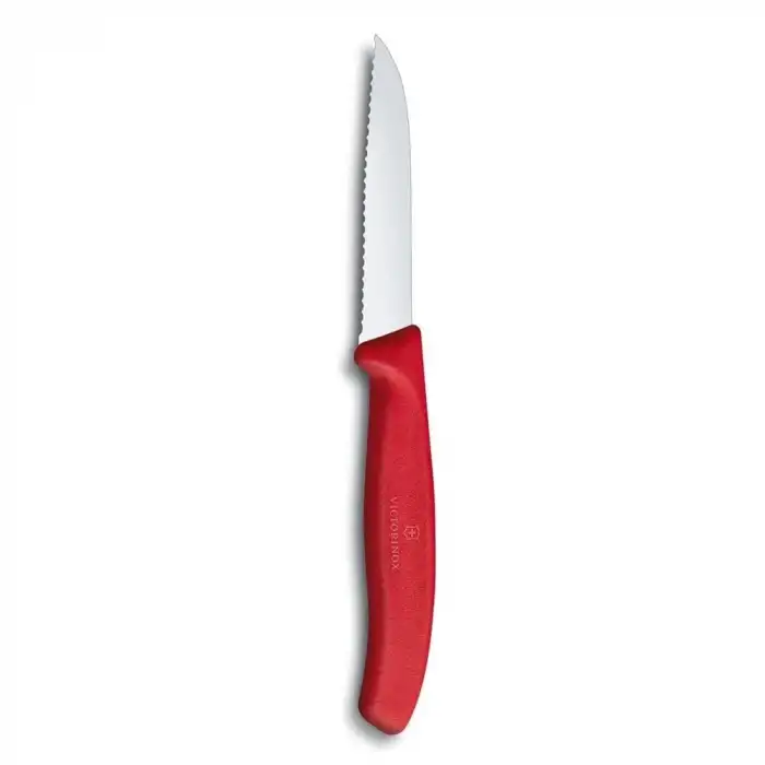 Victorinox 6.7431 8cm Kırmızı Tırtıklı Soyma Bıçağı