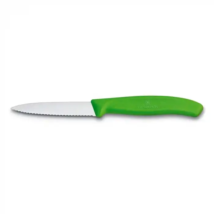 Victorinox 6.7636.L114 8cm Yeşil Tırtıklı Soyma Bıçağı