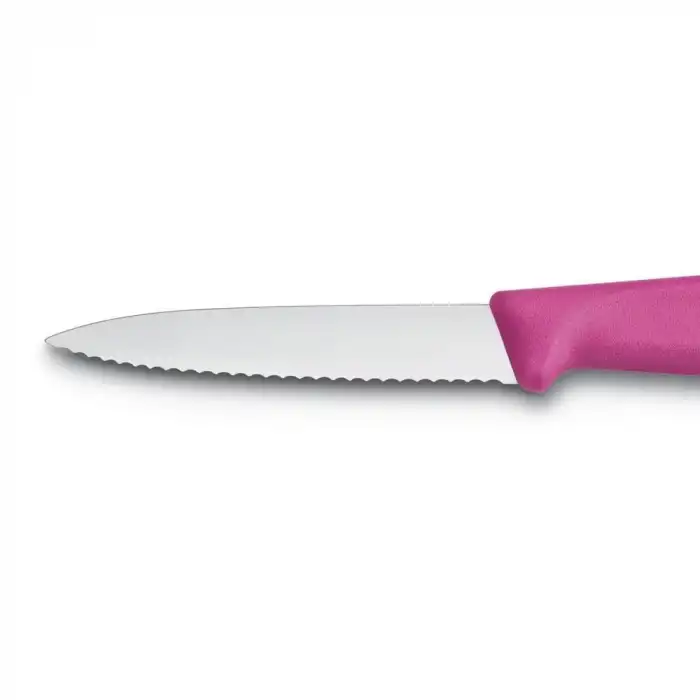 Victorinox 6.7636.L115 8cm Pembe Tırtıklı Soyma Bıçağı