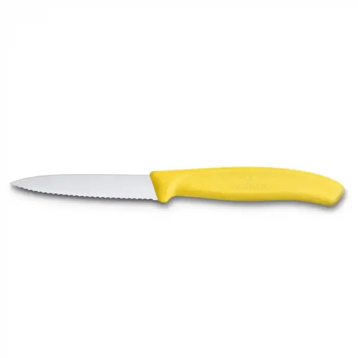 Victorinox 6.7636.L118 8cm Sarı Tırtıklı Soyma Bıçağı