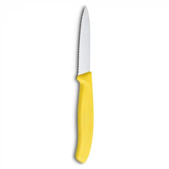 Victorinox 6.7636.L118 8cm Sarı Tırtıklı Soyma Bıçağı