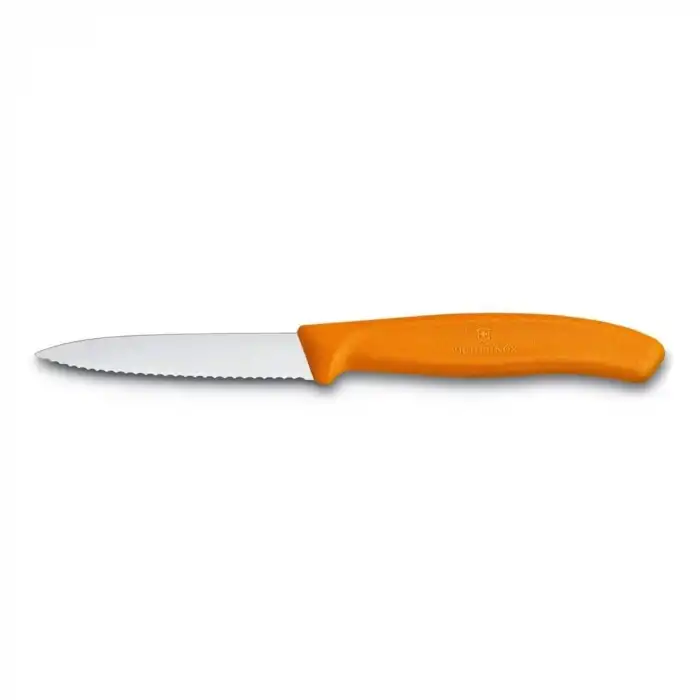 Victorinox 6.7636.L119 8cm Turuncu Tırtıklı Soyma Bıçağı