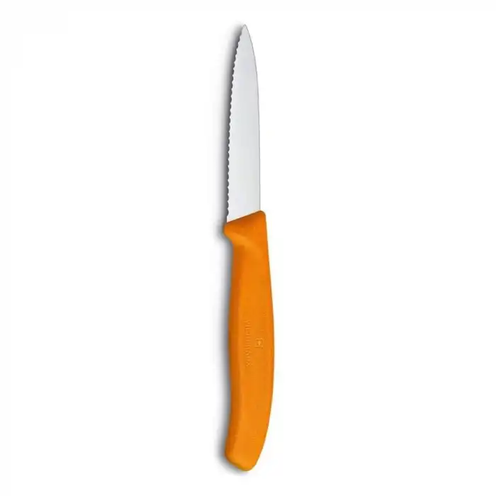 Victorinox 6.7636.L119 8cm Turuncu Tırtıklı Soyma Bıçağı
