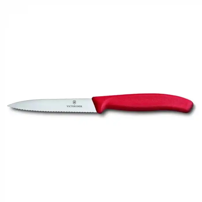 Victorinox 6.7731 10cm Kırmızı Tırtıklı Soyma Bıçağı