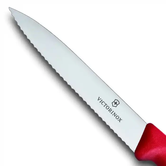 Victorinox 6.7731 10cm Kırmızı Tırtıklı Soyma Bıçağı