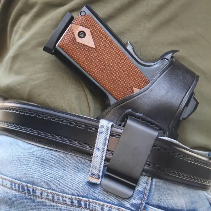 YT Hobby Belt Maşalı Deri Tabanca Kılıfı Sağ El - Siyah