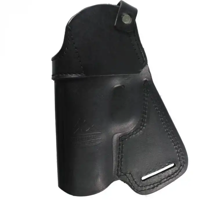 YT Hobby Middle Belt Deri Tabanca Kılıfı Sağ El - Siyah