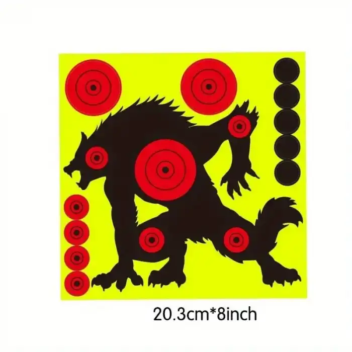 Yüksek Görünürlüklü Reaktif Atış Hedef Kağıdı 8 - Kendinden Yapışkanlı 2 li Paket