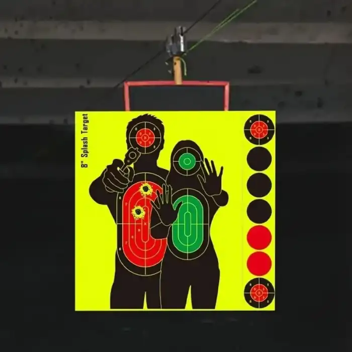 Yüksek Görünürlüklü Reaktif Atış Hedef Kağıdı 8 - Kendinden Yapışkanlı 2 li Paket