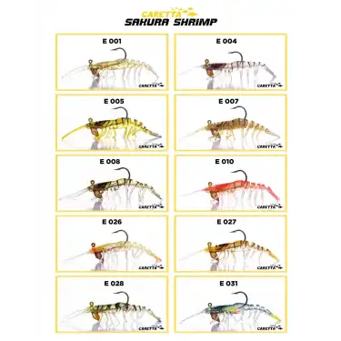 Caretta Sakura Shrimp 6,5g 76mm Silikon Karides Yem