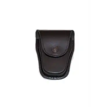 Çetin Av Deri Kapalı Metal Kelepçe Kılıfı