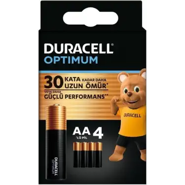 Duracell Optimum AA Alkalin Kalem Pil (4lü Paket) 1,5V - LR6 MX1500