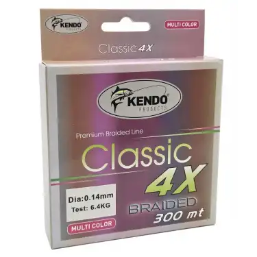 Kendo Classic 4x Örgü İp Olta Misinası Multicolor 300m