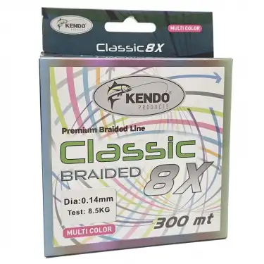 Kendo Classic 8x Örgü İp Olta Misinası Multicolor 300m