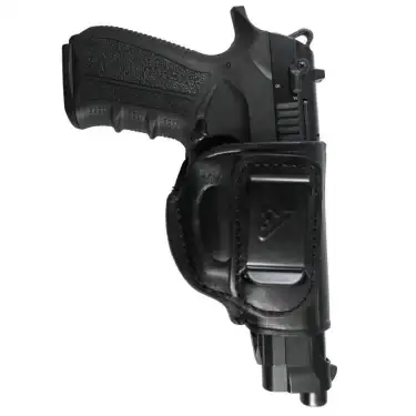 Mini Spor Maşalı Belt Deri Tabanca Kılıfı Sağ/Sol El - Siyah