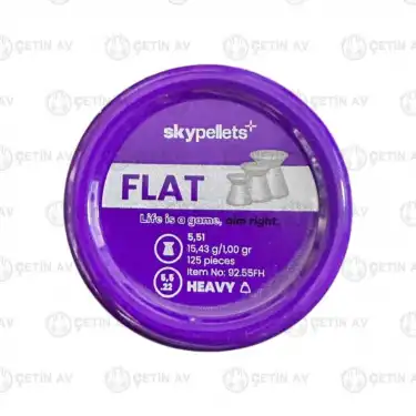 SKY PELLETS Flat Heavy 15,43 gr Saçma 5,5 mm / 125 Adet