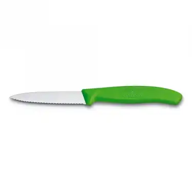Victorinox 6.7636.L114 8cm Yeşil Tırtıklı Soyma Bıçağı